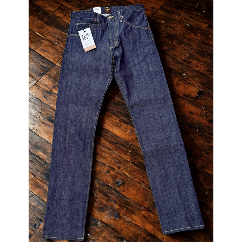 Lee 101Z Japanese Selvedge Denim Jeans Dry Indigo Made Italy 32x34 NWT